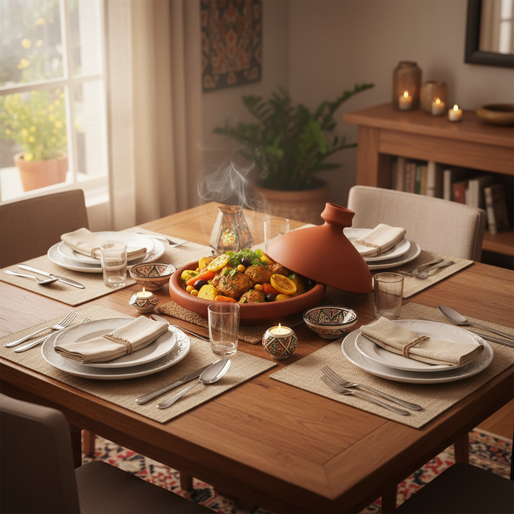 Handcrafted clay tagine