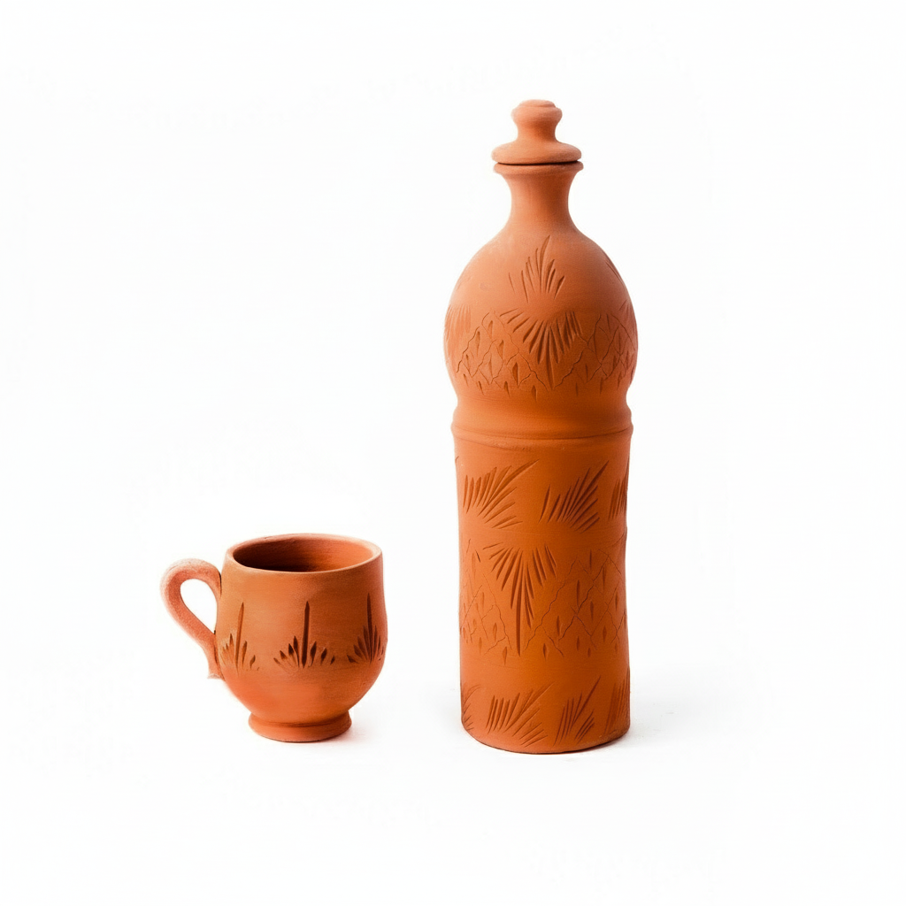 Handcrafted Clay bottle